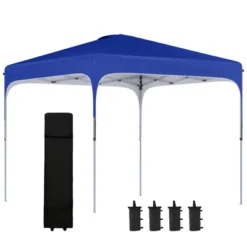 Outsunny 8' X 8' Pop Up Canopy, Foldable Gazebo Tent With Carry Bag With Wheels And 4 Leg Weight Bags For Outdoor Garden Patio Party -Garden & Outdoors GUEST 24bfc321 cd78 40e2 a8fa 321795644427
