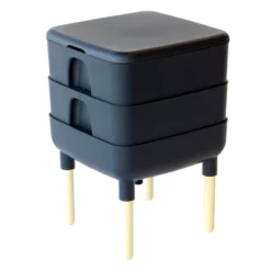 FCMP Outdoor The Essential Living Worm Composter 6 Gallon Resin Composting Bin System Indoor Modern Compost Storage W/2 Trays For Garden & Home -Garden & Outdoors GUEST 26c836bd b48a 434c 83e5 3274ddef9a2b