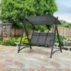 Costway Outdoor 3-Person Porch Swing Chair Aluminum Frame Adjust Canopy Patio -Garden & Outdoors GUEST 2813e8ef 2ec5 484f 925a 5a35e1fdcfbd