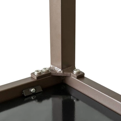 3pc Outdoor Five Position Adjustable Aluminum Curved Lounge Set Brown - Crestlive Products 5 3pc Outdoor Five Position Adjustable Aluminum Curved Lounge Set Brown - Crestlive Products - Image 3