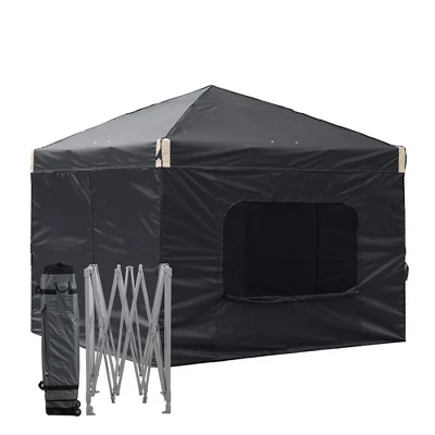 Aoodor 10' X 10' Pop Up Canopy Tent With Removable Mesh Window Sidewalls, Portable Instant Shade Canopy With Roller Bag 9 Aoodor 10' X 10' Pop Up Canopy Tent With Removable Mesh Window Sidewalls, Portable Instant Shade Canopy With Roller Bag - Image 7