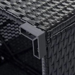 6pc Wicker Patio Conversation Set With Cushions - Black/Gray - GODEER -Garden & Outdoors GUEST 2a6c75b8 963b 4c07 b2fa 9fa4d86634ce