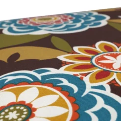 Outdoor 2-Piece Reversible Lumbar Toss Pillow Set - Brown/Turquoise Floral/Stripe - Pillow Perfect -Garden & Outdoors GUEST 2b7d154d 08d3 452a b0e5 c492b0cee15b