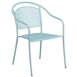 Flash Furniture Commercial Grade Indoor-Outdoor Steel Patio Arm Chair With Round Back -Garden & Outdoors GUEST 2b9b877a c699 46f2 af71 471873fa65a1