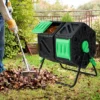 Costway Dual Chamber Compost Tumbler Outdoor Rotating Chamber Compost Bin 34.5 Gallon -Garden & Outdoors GUEST 2c99f505 65f3 441b 939b 2fc86f1f74ec