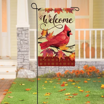 Collections Etc Fall Cardinal Welcome Double-Sided Garden Flag 3 Collections Etc Fall Cardinal Welcome Double-Sided Garden Flag