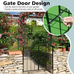 Costway Garden Arch Arbor Trellis With Gate 7.5 Ft Patio Archway Pergola For Wedding 15 Costway Garden Arch Arbor Trellis With Gate 7.5 Ft Patio Archway Pergola For Wedding -Garden & Outdoors GUEST 2ccd477e 0cef 4d64 97aa c8a168b892f3