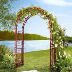 Evergreen Montebello Iron Garden Arbor, Americana Red- 53 X 84 X 23 Inches Fade And Weather Resistant Outdoor Decor 15 Evergreen Montebello Iron Garden Arbor, Americana Red- 53 X 84 X 23 Inches Fade And Weather Resistant Outdoor Decor -Garden & Outdoors GUEST 2d9bb3f3 104d 466d a602 27ff018ebb36