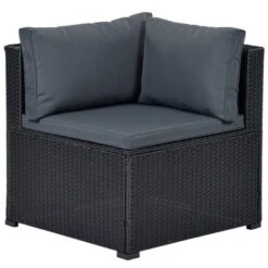 6pc Wicker Patio Conversation Set With Cushions - Black/Gray - GODEER -Garden & Outdoors GUEST 30b4ad7b ab87 4790 b6ad 55852eae5300