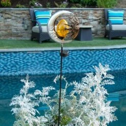 38" Metal Solar Sun And Moon Garden Stake - Exhart -Garden & Outdoors GUEST 31ed9360 627d 4122 a25f 61e213604224