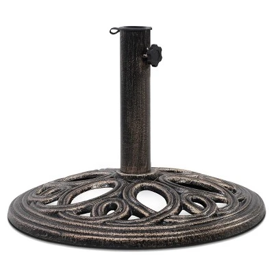 Tangkula 18"Round Umbrella Base Stand Cast Iron Heavy Duty 23lbs 3 Tangkula 18"Round Umbrella Base Stand Cast Iron Heavy Duty 23lbs