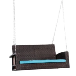 Outsunny 2-Person Wicker Hanging Porch Swing Bench Outdoor Chair With Cushions 20 Outsunny 2-Person Wicker Hanging Porch Swing Bench Outdoor Chair With Cushions -Garden & Outdoors GUEST 329c1d21 d5f6 4992 9db4 a73d8d224ca6