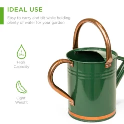 Best Choice Products 1-Gallon Galvanized Steel Watering Can For Gardening W/ O-Ring, Top Handle, Copper Accents -Garden & Outdoors GUEST 3438b930 c5d0 4e7d 8d8e 8a78be91e9de