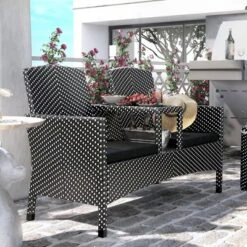 2pc Maksville Aluminum Patio Loveseat & Storage Bench - MiBasics -Garden & Outdoors GUEST 34802929 7a3a 4742 8249 7e956b4d1551