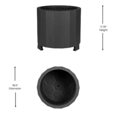 Emma And Oliver Steel Portable Smokeless Wood Burning Firepit With Waterproof Cover For Outdoor Use -Garden & Outdoors GUEST 3726420c 7328 4cd7 97a5 8d0eec4773b7