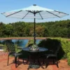 Sunnydaze Decor Sunnydaze Outdoor Aluminum Patio Umbrella With Solar LED Lights, Tilt, And Crank - 9' -Garden & Outdoors GUEST 382143af 34f1 4e49 86dd 563c37941fd4
