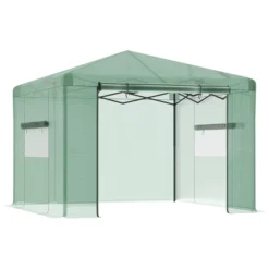 OutsunnyPortable Pop-up Walk-in Greenhouse With Roll-up Door -Garden & Outdoors GUEST 396efdea e81a 4b76 93c7 4399e75f28f9