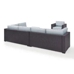 Biscayne 6pc Outdoor Wicker Sectional Set - Mist - Crosley -Garden & Outdoors GUEST 39c17edf 514b 4021 a923 9d19ee29048c