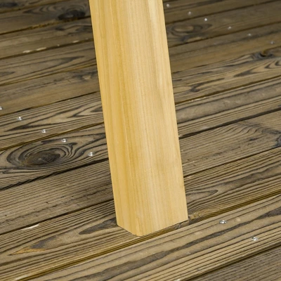 Outsunny 2-Seat Outdoor Swing Chair, Porch Swing With Stand And Side Tables, For Garden, Poolside, Backyard 7 Outsunny 2-Seat Outdoor Swing Chair, Porch Swing With Stand And Side Tables, For Garden, Poolside, Backyard - Image 5