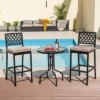 Costway Set Of 2 Outdoor Bar Height Dining Chairs Patio Metal Bar Stools With Cushion -Garden & Outdoors GUEST 3b869867 1c85 4b04 a285 299ba318f3dd