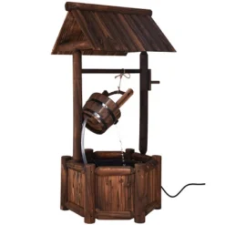 Costway Garden Rustic Wishing Well Water Fountain Wooden Outdoor Electric Backyard Pump -Garden & Outdoors GUEST 3bb9b819 1154 44eb 9150 2cc5933877ea