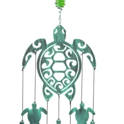 Dawhud Direct 31" H Rustic Sea Green Turtles Wind Chimes