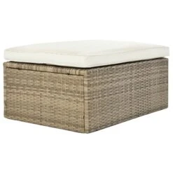 5pc Wicker Patio Seating Set With Cushions - Brown/Beige - GODEER -Garden & Outdoors GUEST 3d15d036 d764 4cc8 8d03 1c266b365521