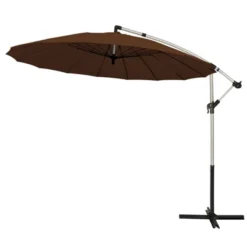 Tangkula 10 FT Patio Offset Hanging Market Umbrella Cantilever Outdoor Umbrella W/Crank & Cross Base -Garden & Outdoors GUEST 3e6745a6 a29f 4d61 bcd6 d57bffef9a2d