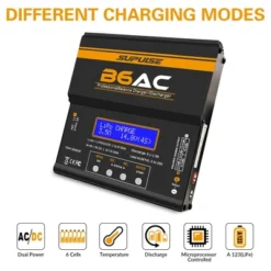 SUPULSE IMAX EXAC00005 B6 AC Professional Balance Charger/Discharger System With Temperature Sensor, Cooling Fans, And Multi-plug Adapter Line