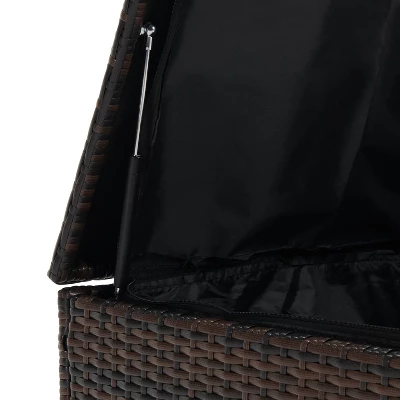 6pc Wicker Outdoor Conversation Set - Orange - EDYO LIVING 16 6pc Wicker Outdoor Conversation Set - Orange - EDYO LIVING - Image 14