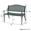 Costway 40'' Outdoor Antique Garden Bench Aluminum Frame Seats Chair Patio Garden Furni -Garden & Outdoors GUEST 417f92f1 3d42 4e37 9011 994d8c068170