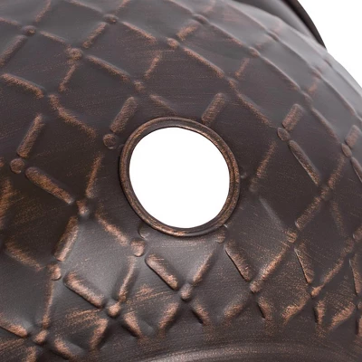 BirdRock Home Decorative Water Hose Pot - Open Top - Steel Metal With Copper Accents - 100ft 7 BirdRock Home Decorative Water Hose Pot - Open Top - Steel Metal With Copper Accents - 100ft - Image 5