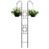 Achla Designs 83.5" Square-on-Square Modern Double Pole Iron Garden Trellis Graphite Powder Coat Finish -Garden & Outdoors GUEST 440b2b12 39ef 4d48 88f6 f90e41fdb813