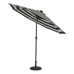 9' X 9' Mirage II Fiesta Market Patio Umbrella With Solar LED Tube Lights Black/White - Island Umbrella 17 9' X 9' Mirage II Fiesta Market Patio Umbrella With Solar LED Tube Lights Black/White - Island Umbrella -Garden & Outdoors GUEST 44671328 2148 49bc b0a1 771f44e098b7