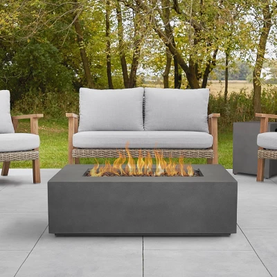 Aegean Small Rectangle Fire Table With NG Conversion Weather Slate - Real Flame 10 Aegean Small Rectangle Fire Table With NG Conversion Weather Slate - Real Flame - Image 8