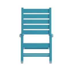Merrick Lane Set Of 2 Contemporary Rocking Chairs, All-Weather HDPE Indoor/Outdoor Rockers In Blue -Garden & Outdoors GUEST 45b42116 370d 4885 829c a9f827fe882a