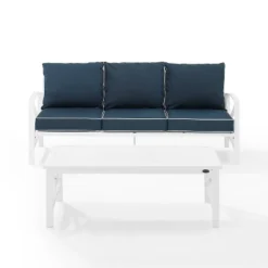 Kaplan 2pc Outdoor Sofa Set - Navy - Crosley