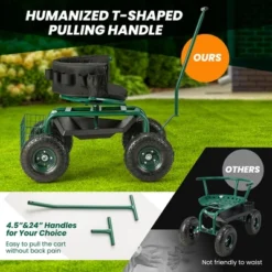 Costway Rolling Garden Cart Outdoor Gardening Workseat With Adjustable Height &Tool Storage 16 Costway Rolling Garden Cart Outdoor Gardening Workseat With Adjustable Height &Tool Storage -Garden & Outdoors GUEST 47531cdb 362d 4eb1 a849 062bd34c289e
