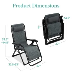Best Choice Products Oversized Zero Gravity Chair, Folding Recliner W/ Removable Cushion, Side Tray 18 Best Choice Products Oversized Zero Gravity Chair, Folding Recliner W/ Removable Cushion, Side Tray -Garden & Outdoors GUEST 494c765e 11a1 46d1 bb01 b89cb91299e9
