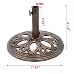 Tangkula 18"Round Umbrella Base Stand Cast Iron Heavy Duty 23lbs 11 Tangkula 18"Round Umbrella Base Stand Cast Iron Heavy Duty 23lbs -Garden & Outdoors GUEST 4a24b0ad ec60 4251 afd6 f5efda40b408