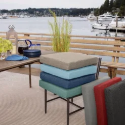 Arden Selections 21" X 21" Oceantex Outdoor Seat Cushion Natural Tan -Garden & Outdoors GUEST 4ae18210 72ef 40f8 ac67 948203acfcce