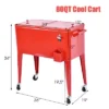 Costway Red Outdoor Patio 80 Quart Cooler Cart Ice Beer Beverage Chest Party Portable -Garden & Outdoors GUEST 4c1cc7e3 5dd8 4320 bcd5 698e3664efda
