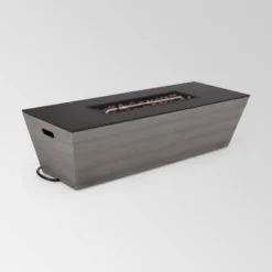 Langton Rectangular 56" Light Weight Concrete Gas Fire Pit With Tank Holder Dark Gray - Christopher Knight Home -Garden & Outdoors GUEST 4cb2e529 ee2d 4cfc a798 e7755d7d370a