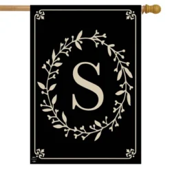Briarwood Lane Classic Monogram Letter S House Flag Double-Sided 28" X 40"
