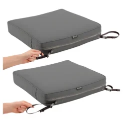 Montlake Fadesafe Square Patio Dining Seat Cushion Set - Charcoal Gray - Classic Accessories -Garden & Outdoors GUEST 4cd704be b983 4b39 ba0d 04ee51b168bc