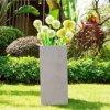 Rosemead Home & Garden, Inc.14" Wide Square Concrete/Fiberglass Modern Indoor/Outdoor Planter Weathered Gray