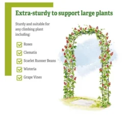 Gardener's Supply Company Titan Arch Arbor Garden Trellis | Sturdy Tall Garden Arch Plant Support For Climbing Plants, Vines And Flowers | Elegant -Garden & Outdoors GUEST 4ef6faf9 1515 4fe7 a8bb 10f787bb7dd5