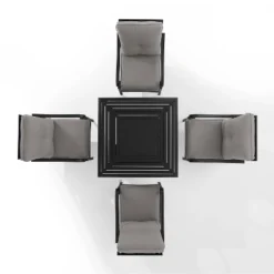 5pc Dahlia Outdoor Steel Fire Pit Set Taupe/Matte Black - Crosley 21 5pc Dahlia Outdoor Steel Fire Pit Set Taupe/Matte Black - Crosley -Garden & Outdoors GUEST 4f7d266b 2116 4115 839a 1002c6d7d146