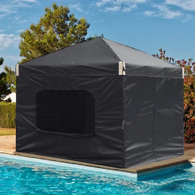 Aoodor 10' X 10' Pop Up Canopy Tent With Removable Mesh Window Sidewalls, Portable Instant Shade Canopy With Roller Bag 4 Aoodor 10' X 10' Pop Up Canopy Tent With Removable Mesh Window Sidewalls, Portable Instant Shade Canopy With Roller Bag - Image 2