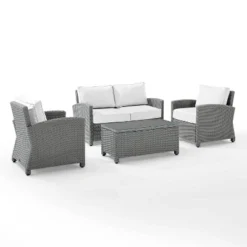 Bradenton 4pc Outdoor Wicker Conversation Set - Crosley -Garden & Outdoors GUEST 50c16eaa a6fe 41ce 81c6 ea254ac6ca3a
